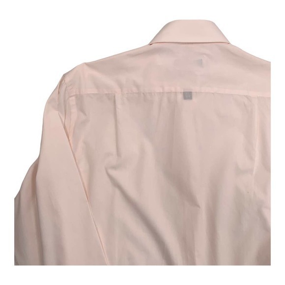 Pierre Cardin‎ Mens Light Solid Pink Button front shirt Sz 15-1/2" 34/35 - Picture 5 of 5